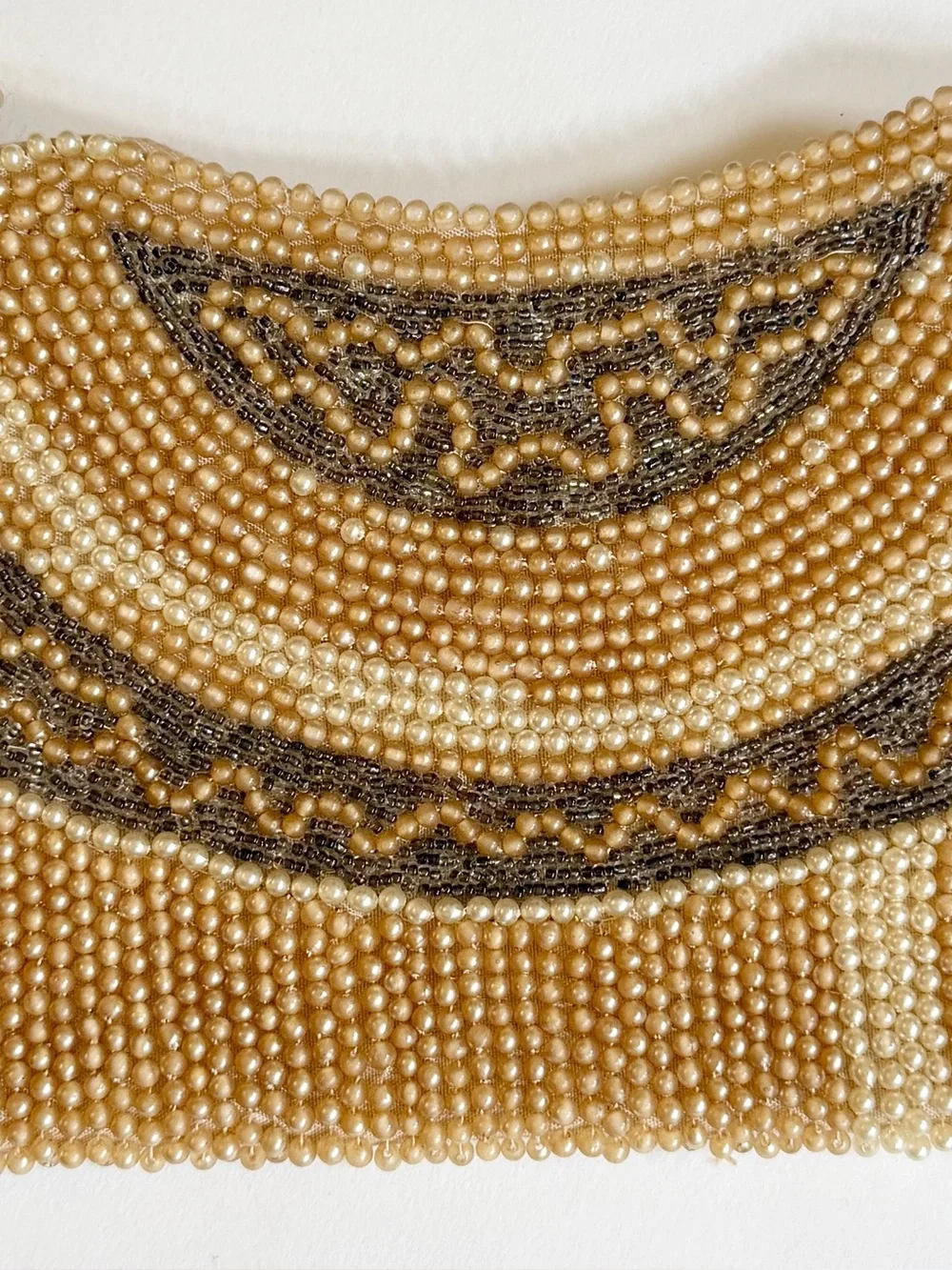 Vintage Faux Pearl Beaded Clutch Bag